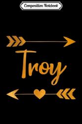 Composition Notebook : TROY MI MICHIGAN Funny City Home Roots USA Women Gift Journal/Notebook Blank Lined Ruled 6x9 100 Pages
