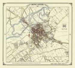 Doncaster 1849 Coloured Map