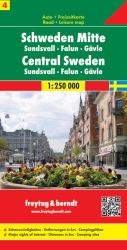 FuB Schweden 04 Mitte, Sundsvall, Falun, Gävle 1 : 250 000. Autokarte : Sehenswürdigkeiten. Entfernungen in km. Campingplätze