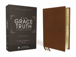NASB the Grace and Truth Study Bible Premier Collection, Black Letter, 1995 Text, Art Gilded Edges, Comfort Print [Brown]