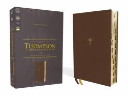NASB, Thompson Chain-Reference Bible, Leathersoft, Brown, 1995 Text, Red Letter, Thumb Indexed, Comfort Print