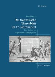 Das Französische Thesenblatt Im 17. Jahrhundert : Drei Studien Zur Allegorischen Gattungsgenese