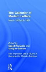 Calendar Modern Letts 4v Cb : Cal of Modern Letters