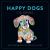 Happy Dogs Coloring : Cute Puppies to Color and Share