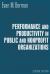 Performance and Productivity in Public and Nonprofit Organizations