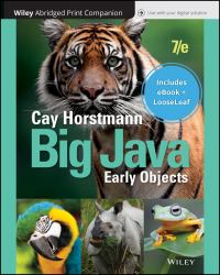 Big Java: Early Objects, 7e Abridged Print Companion with Wiley e-Text Reg Card Set