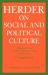 J. G. Herder on Social and Political Culture J. G. Herder on Social and Political Culture