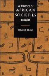 A History of African Societies to 1870