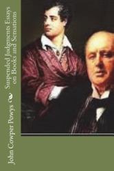 Suspended Judgments Essays on Books and Sensations