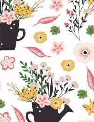 Flower Notebook : Flower Notebook Journal Lined Ruled Page for Girl Women Great for Writing Floral Blossom Leaves Nature Garden Watering Can Cute Princess Diary Note Pad Colorful Sweet Plant Composition Book (Large, 8. 5 X 11 Inches)