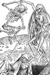 Dance of Death: Danse Macabre Notebook : Medieval Woodcut Dancing Skeletons 6x9 Inch Lined Journal