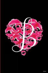 B Journal : Heart Monogram Letter B - Dot Grid Journal for Makeup Lovers, 6 X 9 - 120 Pages