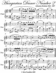 Hungarian Dance Number 2 Elementary Piano Sheet Music