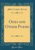 Odes and Other Poems (Classic Reprint) Odes and Other Poems (Classic Reprint)