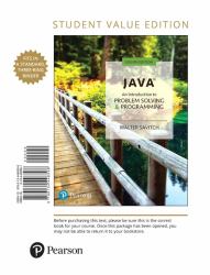 Java : An Introduction to Problem Solving and Programming, Student Value Edition