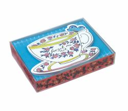 Molly Hatch Teacups Die-Cut Notecards
