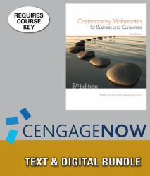 Bundle: Contemporary Mathematics for Business and Consumers, Brief Edition, Loose-Leaf Version, 8th + CengageNOW, 1 Term (6 Months) Printed Access Card, Brief