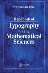 Handbook of Typography for the Mathematical Sciences