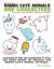 How to Draw Kawaii Cute Animals and Characters : Drawing for Kids with Letters Numbers and Shapes : Cartooning for Kids and Learning How to Draw Cute Kawaii Animals and Characters with Alphabet Letters, Numbers, and Shapes