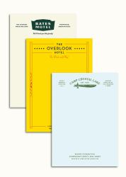 The Horror Set: Fictional Hotel Notepads : Bates Motel âe¢ Overlook Hotel âe¢ Camp Crystal Lake