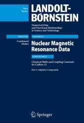 Nuclear Magnetic Resonance Data Vol. D : Chemical Shifts and Coupling Constants for Carbon-13