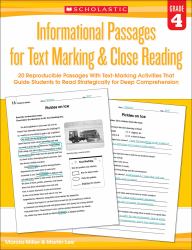 Informational Passages for Text Marking and Close Reading: Grade 4