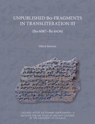 Unpublished Bo-Fragments in Transliteration III : (Bo 6087-Bo 6434)