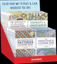 Display: the Mindfulness Coloring Book Series : 24-Copy Counter Display (4-Title Mixed Display)