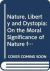 Nature, Liberty and Dystopia : On the Moral Significance of Nature for Human Freedom