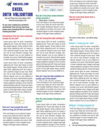 Excel Data Validation Tip Card