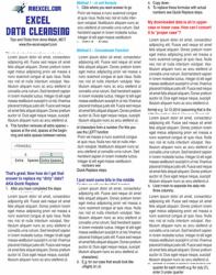 Excel Data Cleansing Tip Card : (laminated Tip Card)