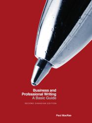 Business and Professional Writing: a Basic Guide - Second Canadian Edition