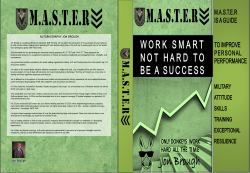 M.A.S.T.E.R Work Smarter Not Harder