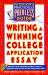 Writing a Winning Coll Application Essay : Peterson's Practically Painless Guide
