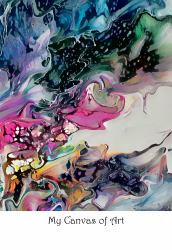 My Canvas of Art - 6x9 - Pink Bursting Through a Storm : Your Personal Art Book