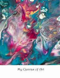 My Canvas of Art - 8 X 11 - Turquoise and Pink Burst : Your Personal Art Book
