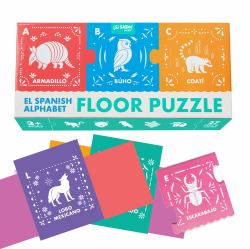 El Spanish Alphabet Jumbo Floor Puzzle : Papel-Picado Inspired 27-Piece ABC Jigsaw Puzzle