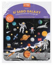 Space Sticker Book: Reusable Puffy Sticker Activity Book for Kids : With 30+ Glow-In-the-Dark Stickers, 2 Fold-Out Play and Go Scenes, and Travel Handles