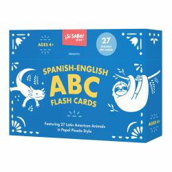 Spanish-English ABC Flash Cards : 27 Bilingual Alphabet Flash Cards Featuring Latin American Animals in a Papel Picado Design