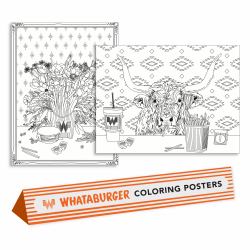 Whataburger Coloring Posters : Fun Food-Themed Jumbo Coloring for Kids and Adults