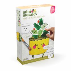 Mini Mosaics Happy Houseplants : Paint and Decorate Canvas Boards with Tumbled Glass--DIY Mixed-Media Craft Gift for Ages 6 and Up
