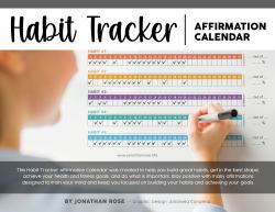 Habit Tracker Affirmation Calendar