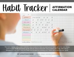 Habit Tracker Affirmation Calendar