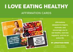 I Love Eating Healthy Affirmation Cards