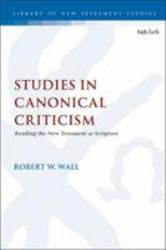 Studies in Canonical Criticism : Reading the New Testament As Scripture