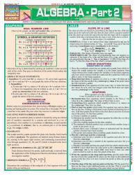 Algebra Part 2 : QuickStudy Laminated Reference Guide