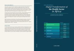 Digital Transformation of the Health Sector in Africa : A Framework for Inclusive, Scalable and Sustainable Health Systems Digitalization