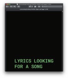 Lyrics Looking for a Song