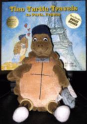 Tino Turtle Travels to Paris, France Book and Sing-along Plush Toy Bundle
