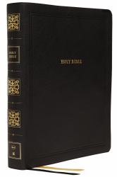 NKJV Reference Bible, Wide Margin Large Print, Leathersoft, Red Letter, Comfort Print : Holy Bible, New King James Version [Black]